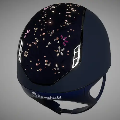 Casco Samshield Shadowmatt 2.0 Flower Swarovsky - Imagen 3