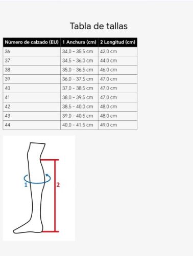 Medidas botas amalfi 15147