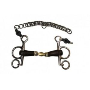 Bocado Pelham de cuero de 3 piezas Jump´ing