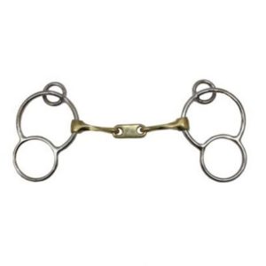 Filete pessoa aleman retorcido embocadura con placa Jump´ing