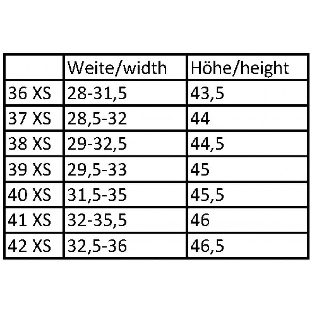 medidas botas latinium corta xs
