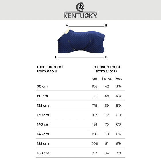 medidas mantas Kentucky tienda hipica espacio horse